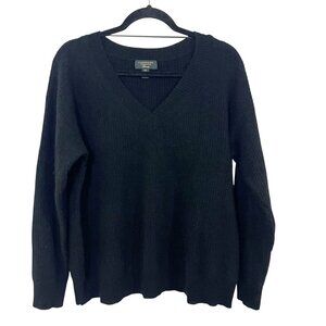 Charter Club Black V-Neck Sweater